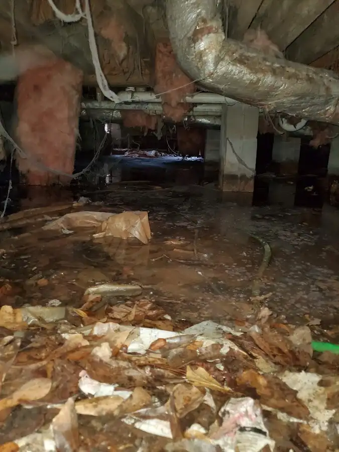 Crawl space flood assessment for Commercial Water Damage Restoration in Shiprock
