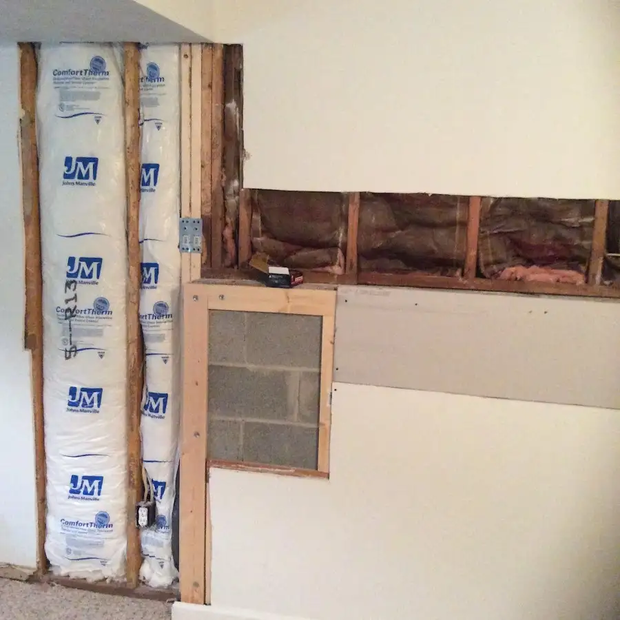 Wall insulation replacement during Structural Drying in Shiprock
